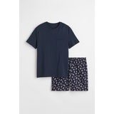 H&M Regular Fit Pajama T-shirt and Shorts