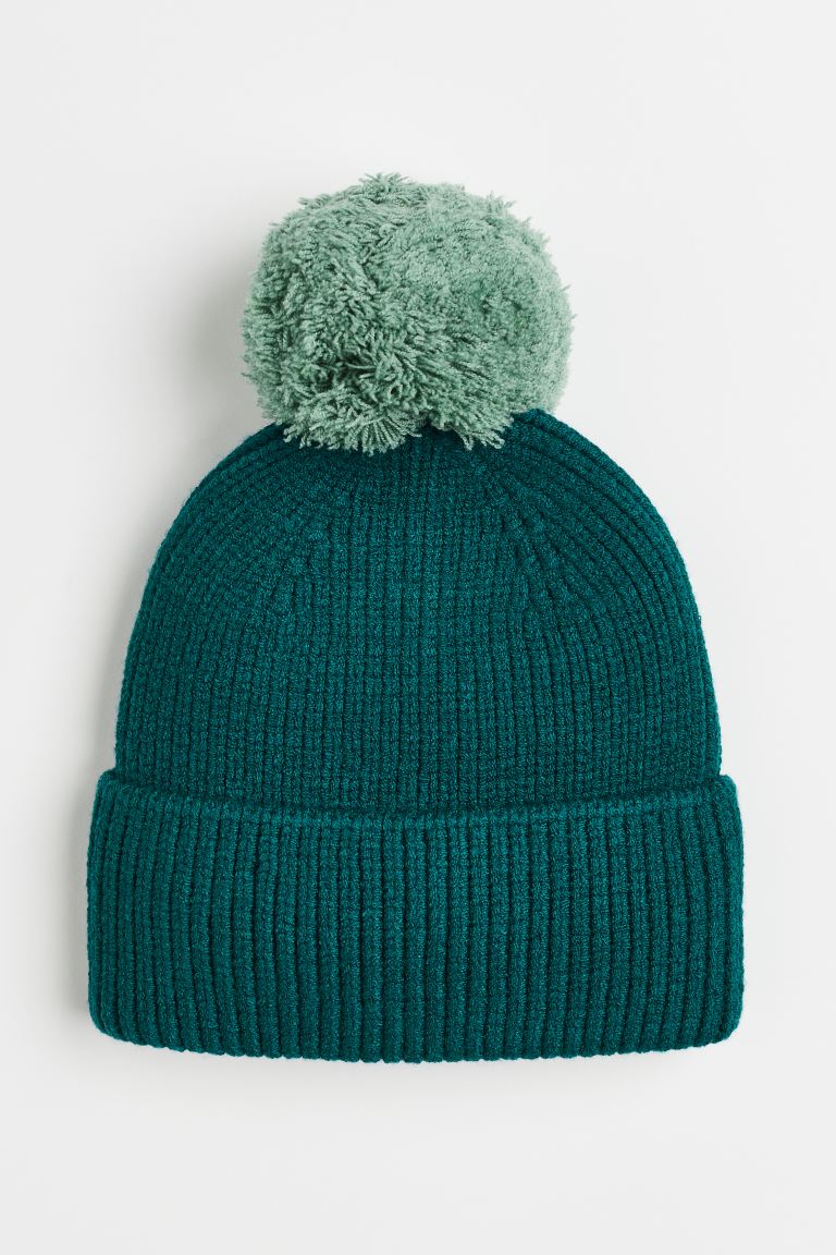 H&M Rib-knit Pompom Hat