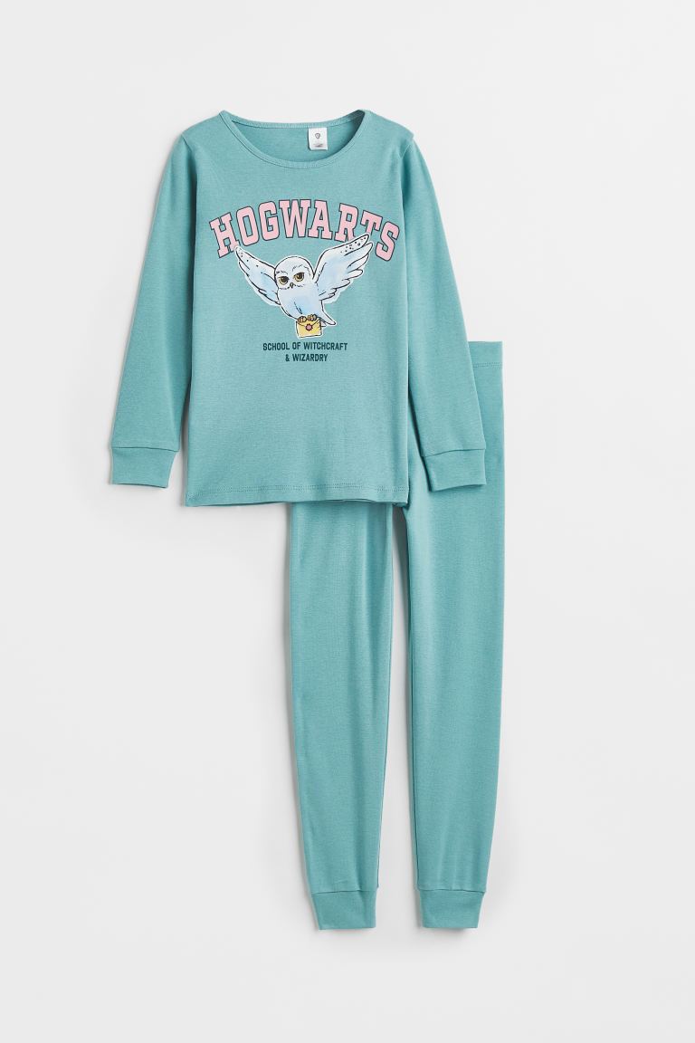 H&M Printed Cotton Jersey Pajamas