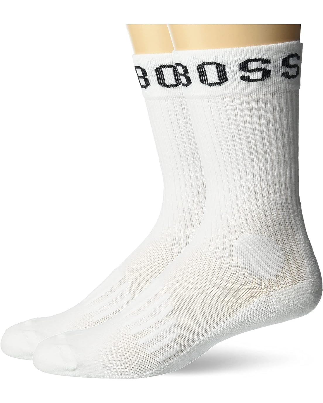 휴고보스 BOSS Mens 2-pack Big Logo Crew Sock