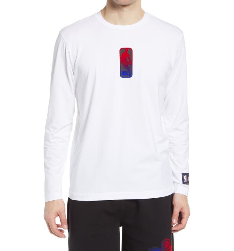BOSS x NBA Threesixty Long Sleeve Logo T-Shirt_White