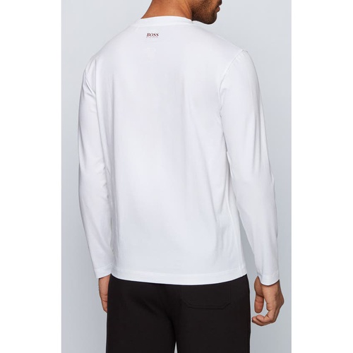 휴고보스 BOSS x NBA Threesixty Miami Heat Long Sleeve Logo T-Shirt_WHITE