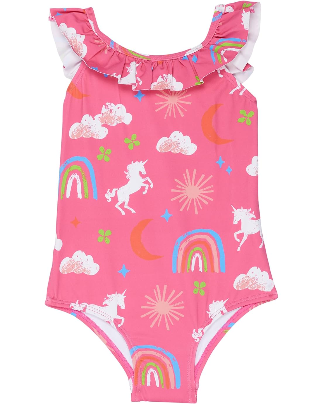 Hatley Kids Unicorns & Rainbows Ruffle Sleeve Swimsuit (Toddleru002FLittle Kidsu002FBig Kids)