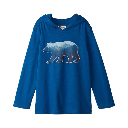 해틀리 Hatley Kids Mountain Bear Long Sleeve Hooded Tee (Toddleru002FLittle Kidsu002FBig Kids)