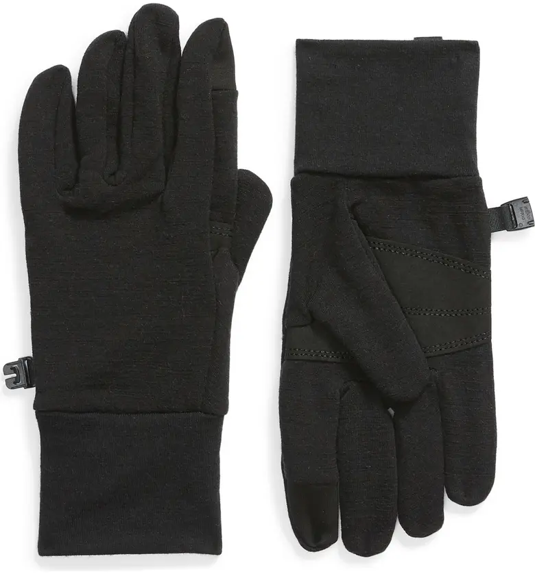 Icebreaker Sierra Tech Touchscreen Compatible Fleece Gloves_BLACK