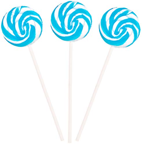 Imagine Splash Blue and White Blueberry Candy Swirl Lollipops - 40 Suckers