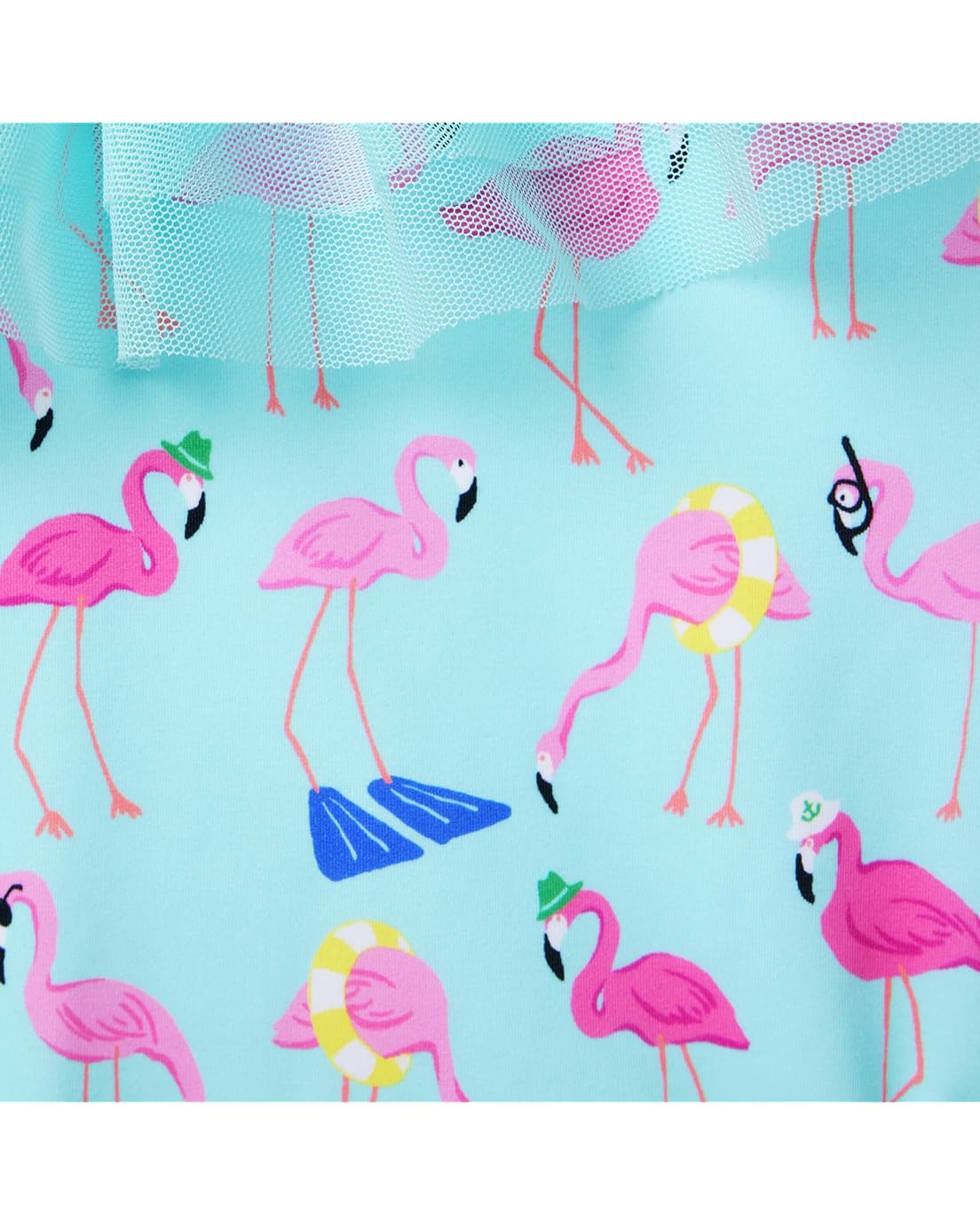 쟈니앤잭 Janie and Jack Flamingo Printed Onepiece Swim (Toddler/Little Kids/Big Kids)