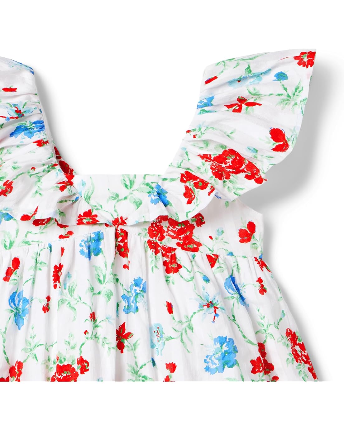 쟈니앤잭 Janie and Jack Flutter Sleeve Floral Dress (Toddler/Little Kids/Big Kids)