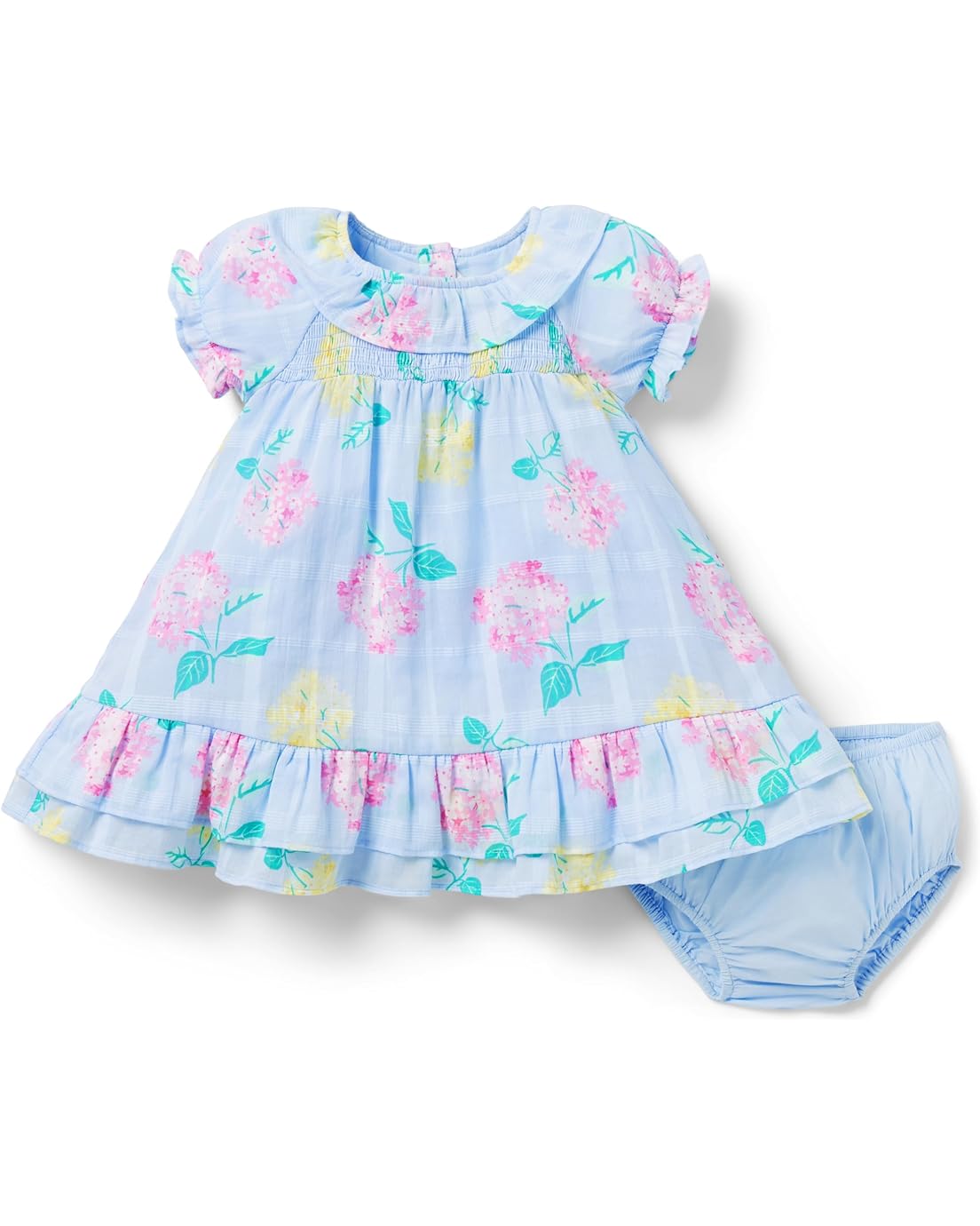 쟈니앤잭 Janie and Jack Floral Short Sleeve Dress (Infant)