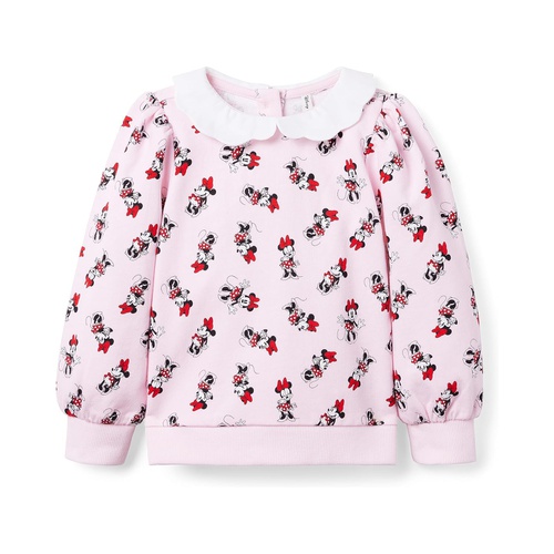 쟈니앤잭 Janie and Jack Printed Minnie Mouse Sweatshirt (Toddler/Little Kids/Big Kids)