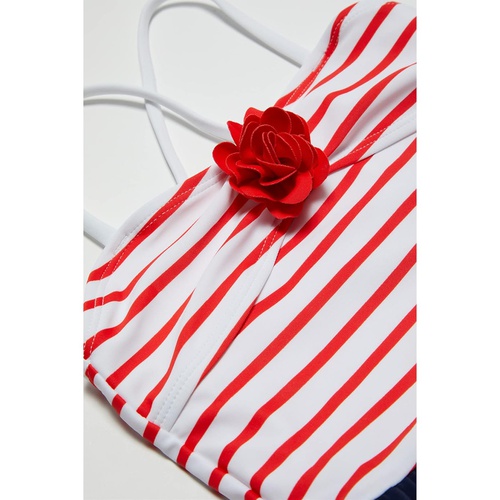 쟈니앤잭 Janie and Jack Retro Stripe American Swimsuit (Toddler/Little Kids/Big Kids)