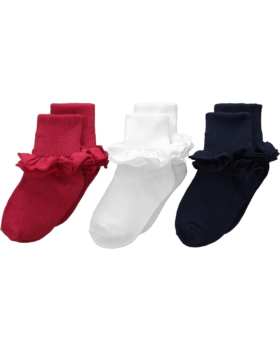 Jefferies Socks Misty Ruffle Turn Cuff 3-Pack (Infant/Toddler/Little Kid/Big Kid)