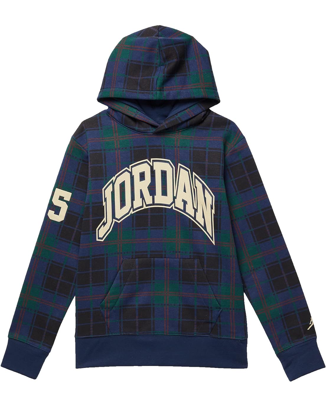  Jordan Kids Essentials Plaid Pullover Hoodie (Big Kids)