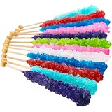 Kicko 6.5 Inch Crystal Rock Candy Stick - 1 Bag of Fruit-Flavored Lollipops for Party Favors, Cake Decorations, Novelty Supplies or Treats for Halloween, Christmas, Baby Showers, G