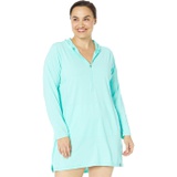 L.L.Bean Plus Size Sand Beach Cover-Up Hooded Tunic