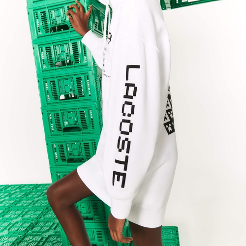 라코스테 Womens Lacoste LIVE x Minecraft Organic Fleece Hoodie Dress