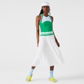 Lacoste Womens Pleated Colorblock Tank Top Dress
