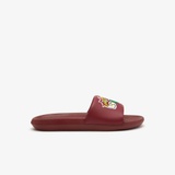Mens Lacoste Croco Synthetic Slides