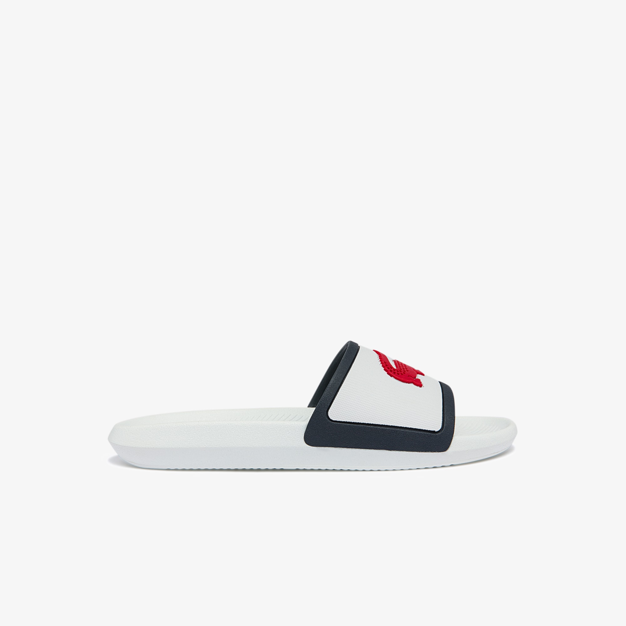 Lacoste Mens Croco Rubber Strap Synthetic Slides