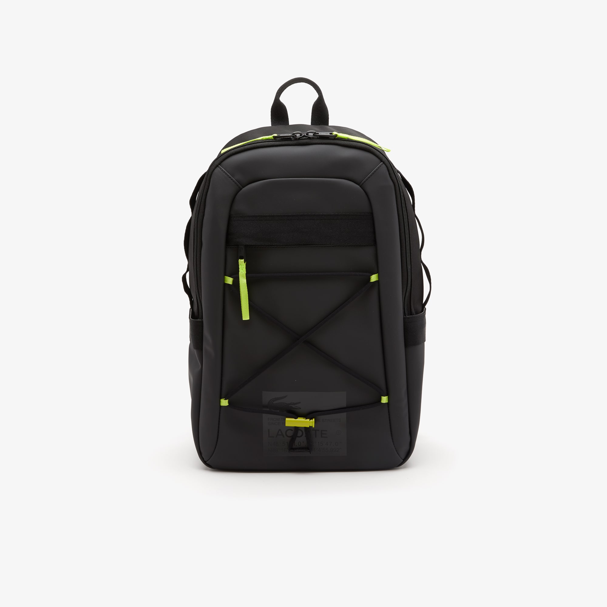 라코스테 Lacoste Mens Elasticized Cord Water-Repellent Backpack