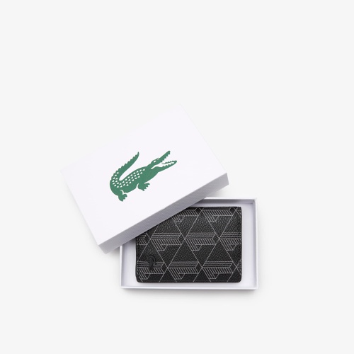 라코스테 Lacoste Menu2019s The Blend Monogram Print Vertical Card Holder