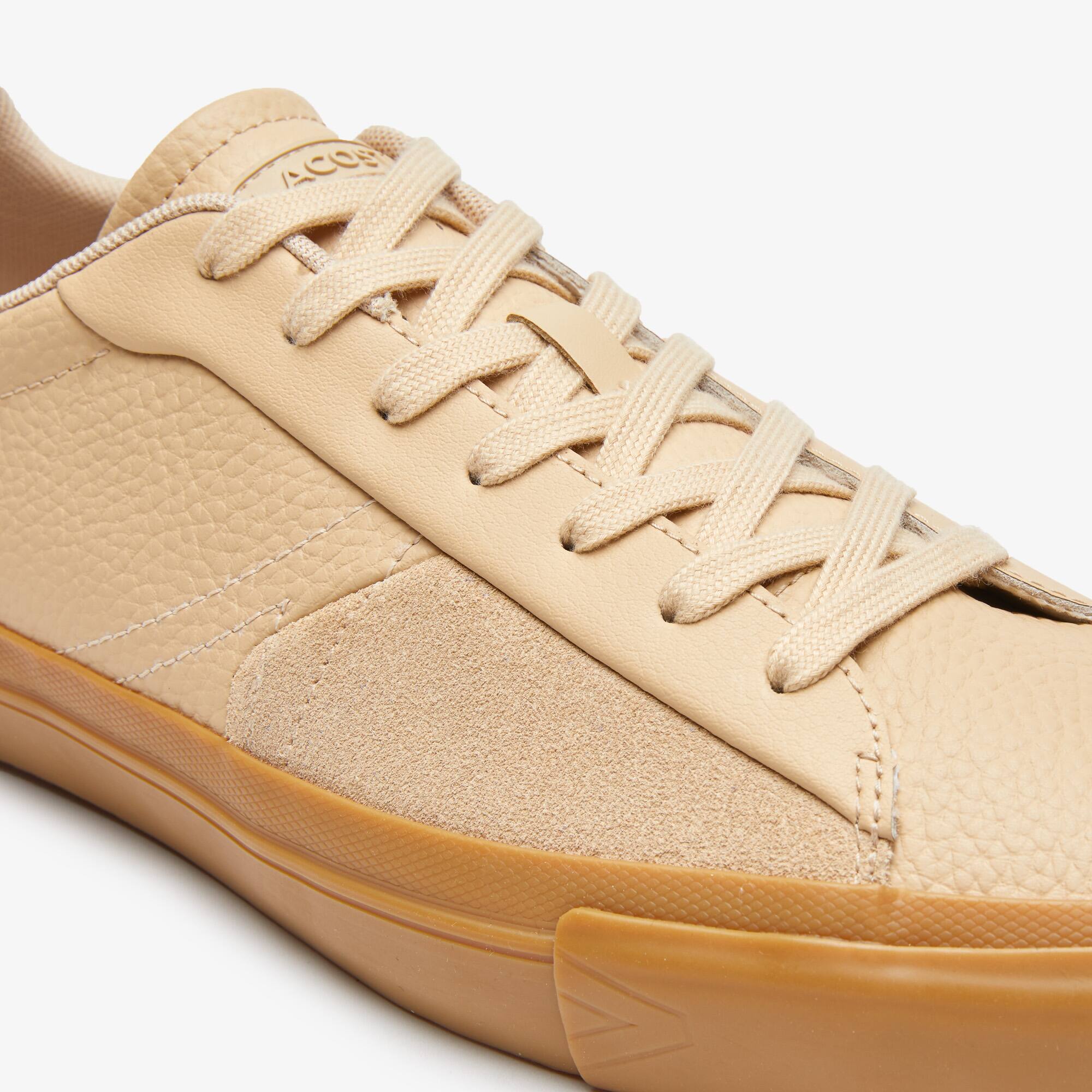 라코스테 Mens Lacoste L006 Leather Tonal Sneakers