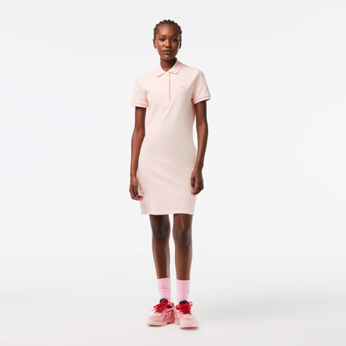 라코스테 Lacoste Womens Stretch Cotton Pique Polo Dress