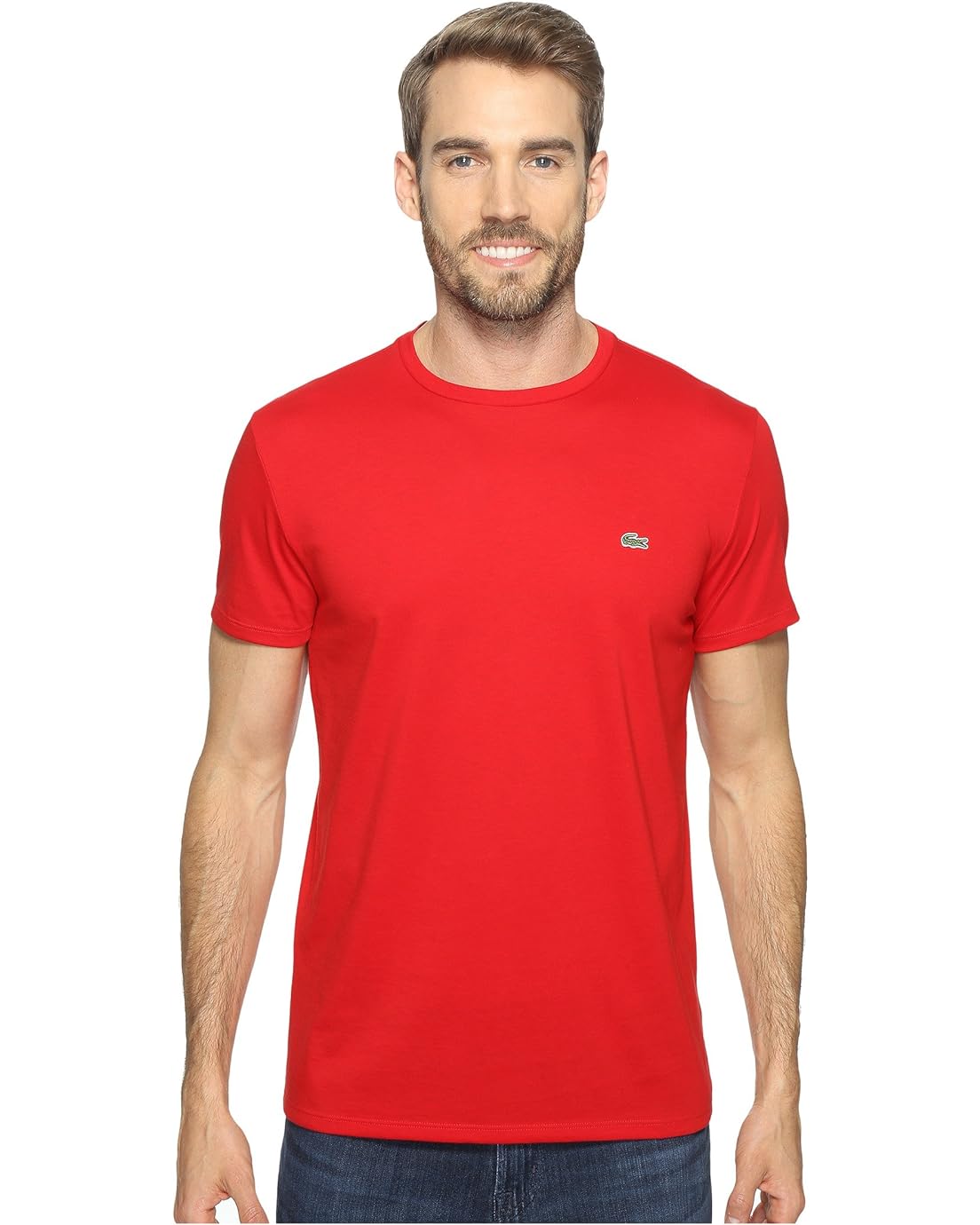Lacoste Short-Sleeve Pima Jersey Crewneck T-Shirt