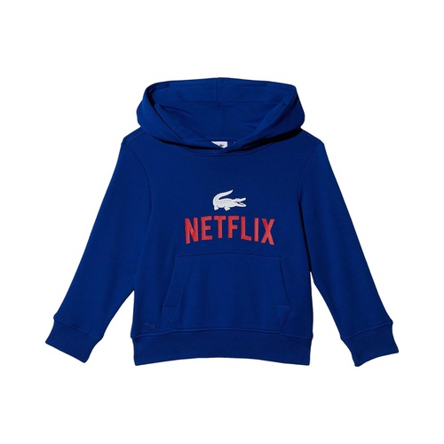 라코스테 Lacoste Kids Long Sleeve Netflix Hooded Sweatshirt (Toddler/Little Kids/Big Kids)