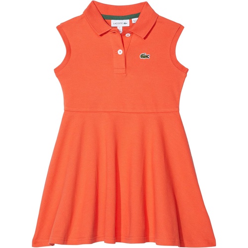 라코스테 Lacoste Kids Sleeveless Polo Dress with Skirt Pleating (Toddler/Little Kids/Big Kids)