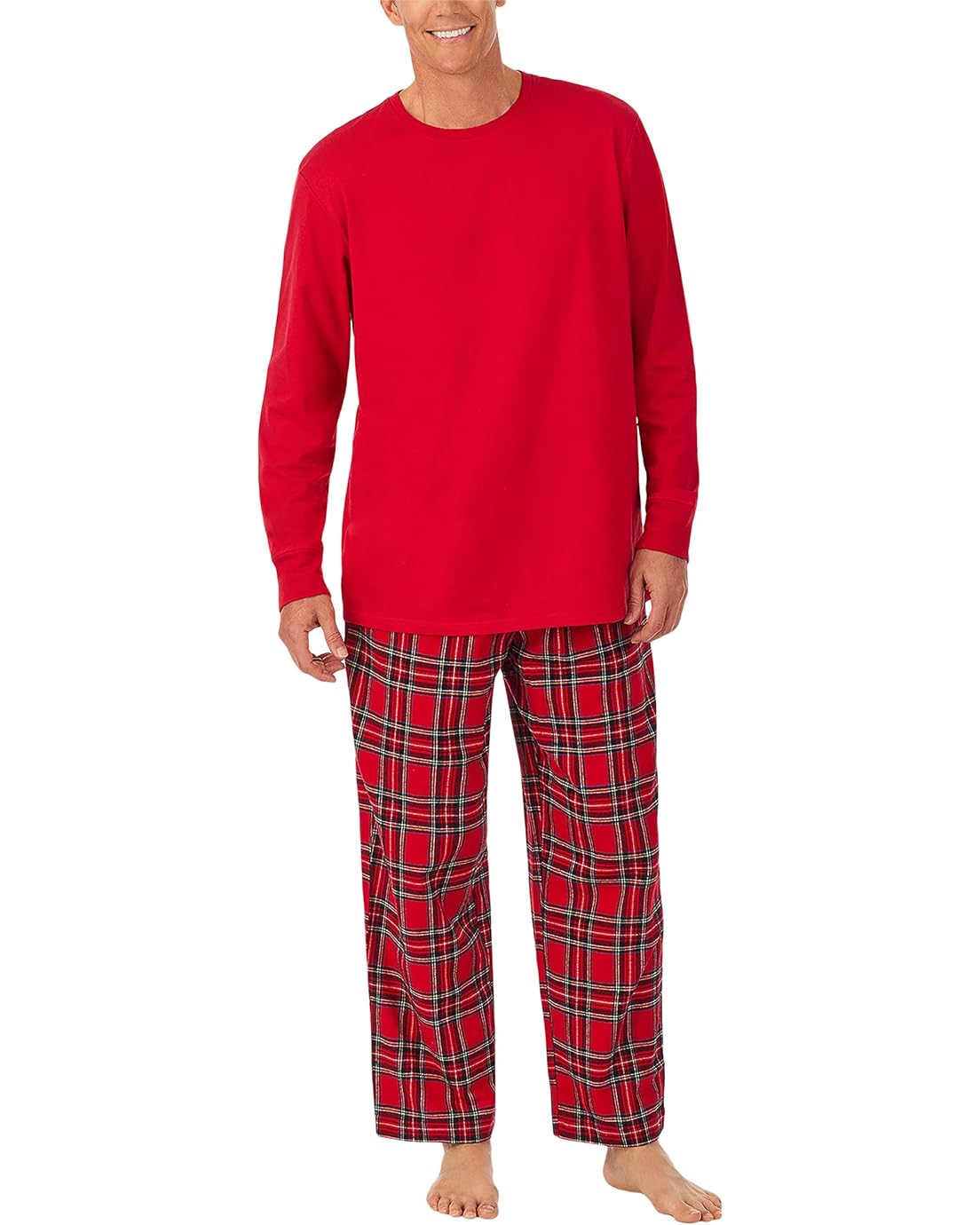 Lanz of Salzburg Knit Top w/ Flannel Pants Pajama Set