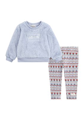 Baby Girls Graphic Knit Top with Leggings Set