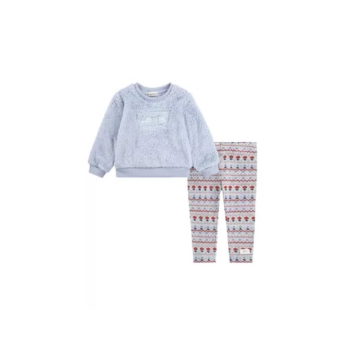 리바이스 Baby Girls Graphic Knit Top with Leggings Set