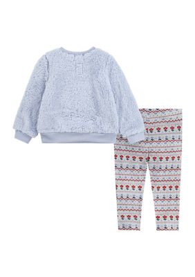 리바이스 Baby Girls Graphic Knit Top with Leggings Set