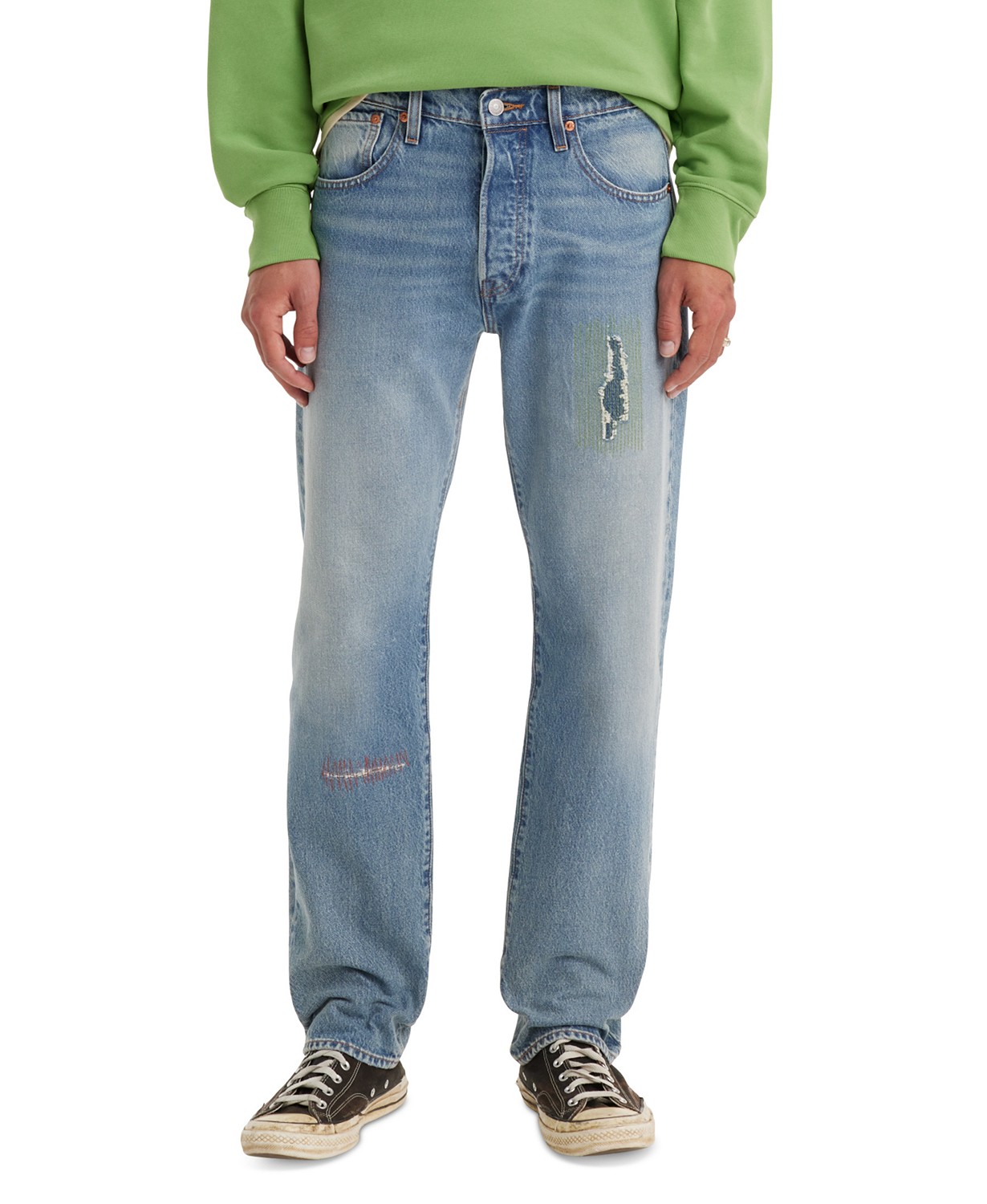 Mens Skateboarding 501 Straight-Fit Stretch Jeans