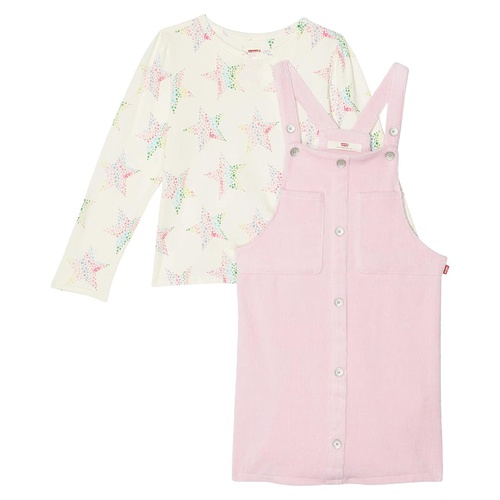 리바이스 Levis Kids Long Sleeve Top and Skirtall Two-Piece Outfit Set (Little Kids)