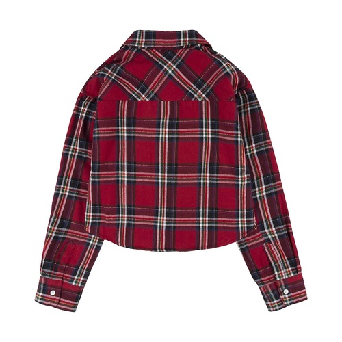 리바이스 Levis Kids Long Sleeve Sherpa Lined Flannel Top (Big Kids)