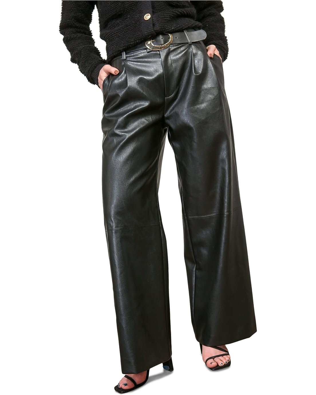line and dot Mika Faux Leather Pants