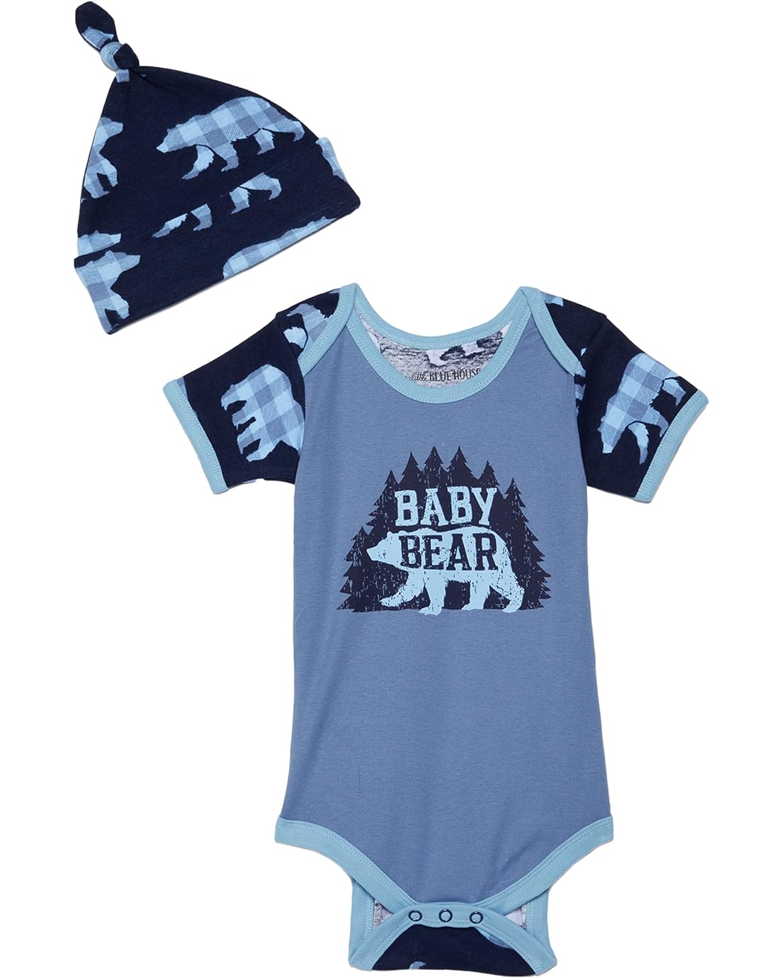 Little Blue House by Hatley Kids Baby Bear Bodysuit with Hat (Infant)