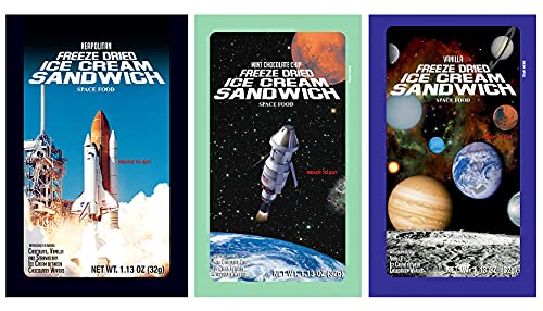  LuvyDuvy ASSORTMENT Freeze Dried Space Ice Cream - Astronaut Inspired - 6 Pack