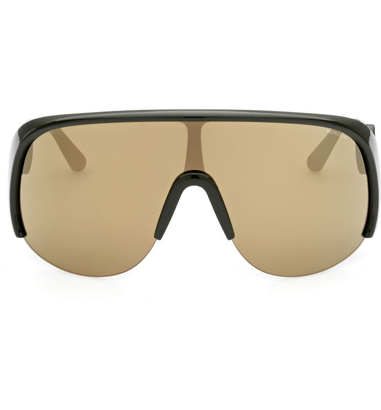 Moncler Mirrored Shield Sunglasses_SHINY GREEN / BROWN MIRROR
