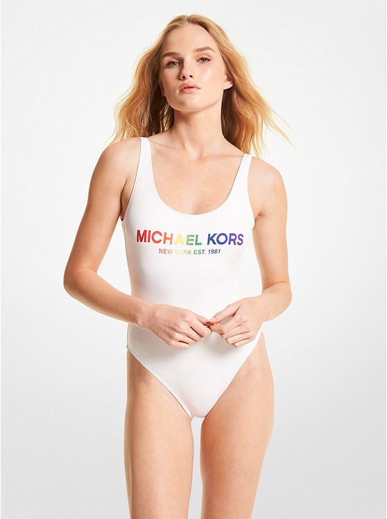 MICHAEL Michael Kors PRIDE Logo Swimsuit