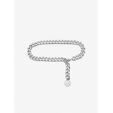 MICHAEL Michael Kors Logo Silver-Tone Chain-Link Belt