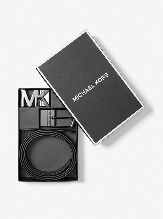 Michael Kors Mens 4-In-1 Logo Belt Box Set