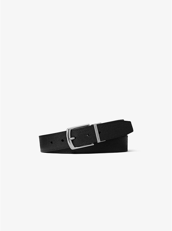 Michael Kors Mens Crossgrain Leather Belt