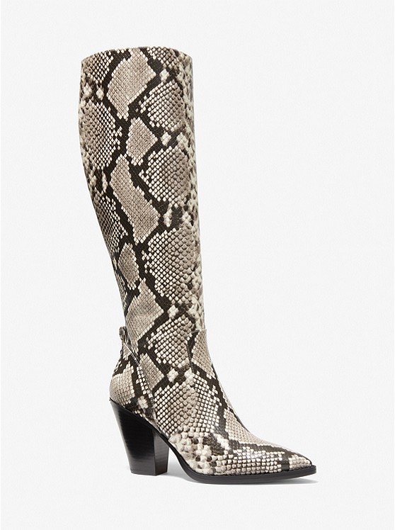 MICHAEL Michael Kors Dover Python Embossed Faux Leather Knee Boot