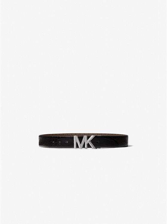 MICHAEL Michael Kors 6-in-1 Logo and Crocodile Embossed Leather Belt Gift Set
