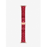 Michael Kors Red-Coated Stainless Steel Strap For Apple Watch