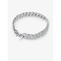 Michael Kors Precious Metal-Plated Sterling Silver Pave Curb Link Bracelet