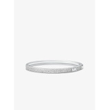 Michael Kors Precious Metal-Plated Sterling Silver Pave Logo Bangle